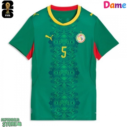 Senegal Idrissa Gueye #5 Replika Udebanetrøje Dame VM 2026 Kortærmet